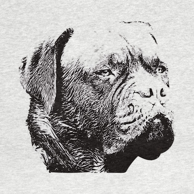 Dogue de Bordeaux Face Design - A French Mastiff Christmas Gift by DoggyStyles